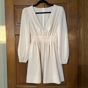 Cream long sleeve dress